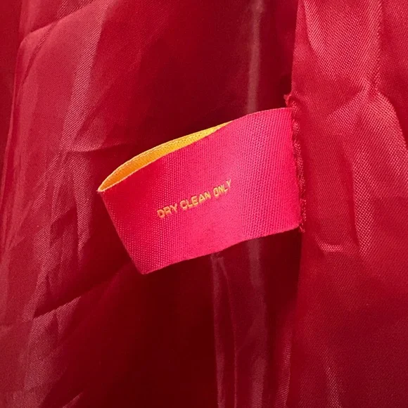 Chic Red Women's Pea Coat, Trench Coat, Large, lightweight - Picture 5 of 6